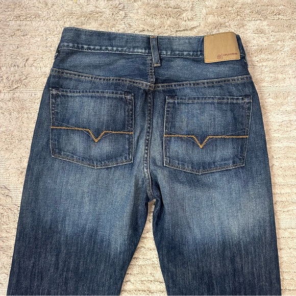 Guess Men's Dark Blue The Dean Straight Jeans Vintage Size 32 - Picture 3 of 6